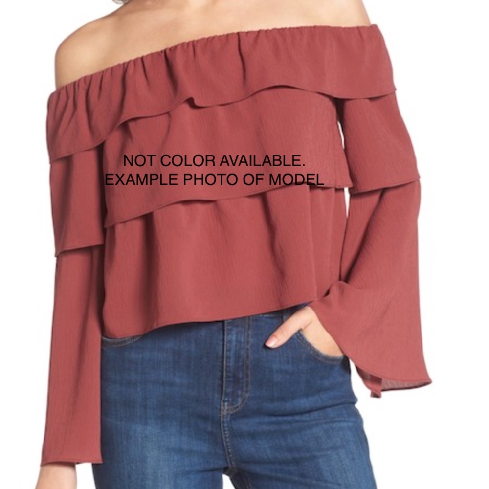 NEW! STOREE | OFF THE SHOULDER RUFFLE TOP - Picture 4 of 5